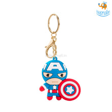 Load image into Gallery viewer, 3D Captain America PVC Keychain