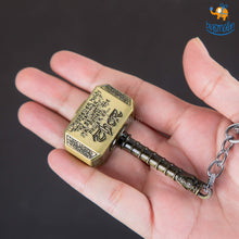 Load image into Gallery viewer, Spinning Thor Hammer Keychain