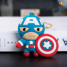 Load image into Gallery viewer, 3D Captain America PVC Keychain
