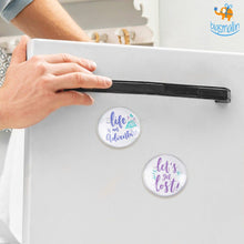 Load image into Gallery viewer, Adventure Crystal Glass Fridge Magnets- Set of 2
