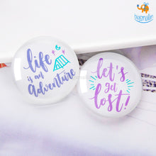 Load image into Gallery viewer, Adventure Crystal Glass Fridge Magnets- Set of 2
