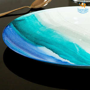 Azure Blue Artisan Large Plate