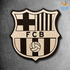 Barcelona Engraved Wooden Crest