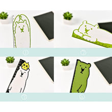 Load image into Gallery viewer, Bear Wooden Ruler Bookmarks - Set of 4
