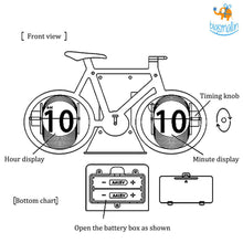 Load image into Gallery viewer, Steel Bicycle Flip Clock
