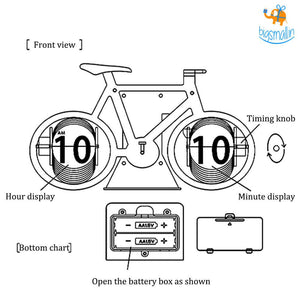 Steel Bicycle Flip Clock