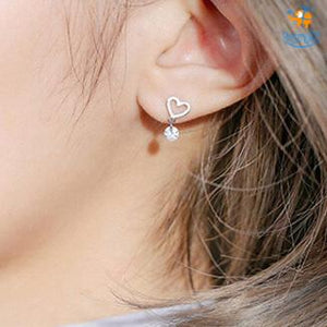 Heart Shaped Ear Studs