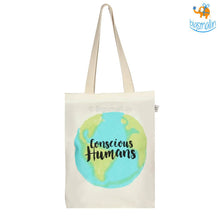 Load image into Gallery viewer, Conscious Human Canvas Tote Bag
