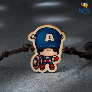 Captain America Wooden Rakhi