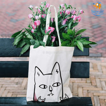 Load image into Gallery viewer, Funny Cat Tote Bag
