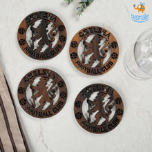 Load image into Gallery viewer, Chelsea Laser Cut Wooden Coasters - Set of 4
