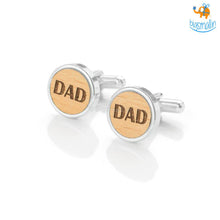 Load image into Gallery viewer, Dad Wooden Cufflinks
