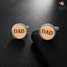 Load image into Gallery viewer, Dad Wooden Cufflinks
