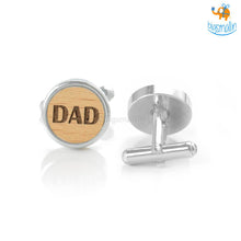 Load image into Gallery viewer, Dad Wooden Cufflinks
