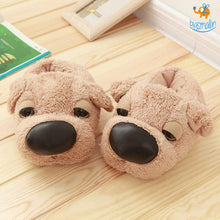 Load image into Gallery viewer, Doggo Plush Slippers (UK Size 3 - 7)
