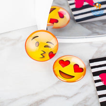 Load image into Gallery viewer, Emoji Crystal Glass Fridge Magnets- Set of 2
