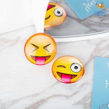 Load image into Gallery viewer, Emoji Crystal Glass Fridge Magnets- Set of 2
