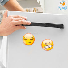 Load image into Gallery viewer, Emoji Crystal Glass Fridge Magnets- Set of 2

