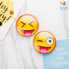 Load image into Gallery viewer, Emoji Crystal Glass Fridge Magnets- Set of 2
