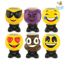 Load image into Gallery viewer, Emoji Ceramic Shot Glasses - Set of 6
