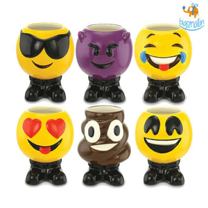 Emoji Ceramic Shot Glasses - Set of 6