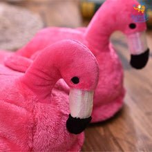 Load image into Gallery viewer, Flamingo Plush Slippers (UK Size 4 - 8)
