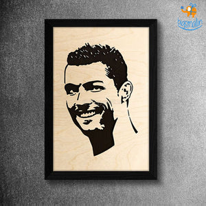 Footballer Engraved Wooden Frame (19 x 13 inches)