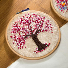 Load image into Gallery viewer, Handmade Cherry Blossom Embroidery Hoop Art
