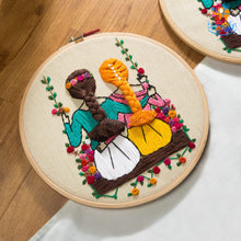 Load image into Gallery viewer, Handmade Friends On A Swing Embroidery Hoop Art
