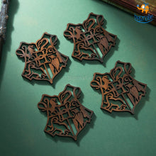 Load image into Gallery viewer, Harry Potter Laser Cut Wooden Coasters - Set of 4
