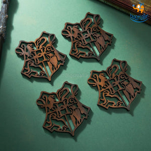 Harry Potter Laser Cut Wooden Coasters - Set of 4