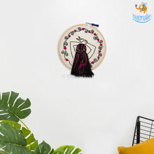 Load image into Gallery viewer, Handmade Boho-Girl Embroidery Hoop Art
