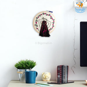 Handmade Boho-Girl Embroidery Hoop Art