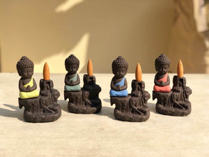 Back-flow Buddha Incense Burner With 80 Cones