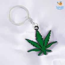 Load image into Gallery viewer, Hemp Leaf Metallic Keychain
