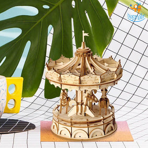 3D Wooden Puzzle - Merry-Go-Round