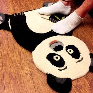 Handcrafted Panda Shaped Rug