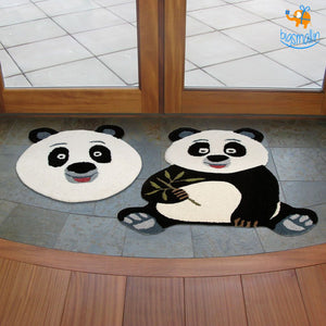 Handcrafted Panda Shaped Rug