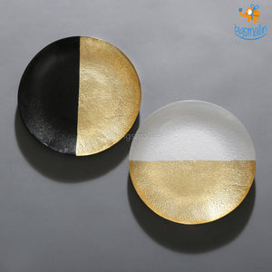 Golden Shimmer Artisan Plates