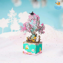 Load image into Gallery viewer, DIY Music Box Wooden Puzzle - Cherry Blossom Tree
