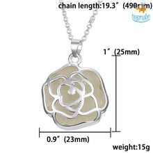 Load image into Gallery viewer, Glow In The Dark Rose Pendant
