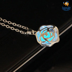 Glow In The Dark Rose Pendant