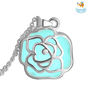 Glow In The Dark Rose Pendant