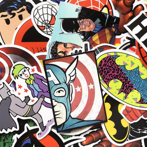 Superhero Stickers - Set of 50