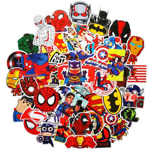Superhero Stickers - Set of 50