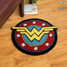 Load image into Gallery viewer, Handcrafted Wonder Woman Rug
