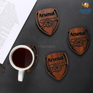 Arsenal Laser Cut Wooden Coasters - Set of 4