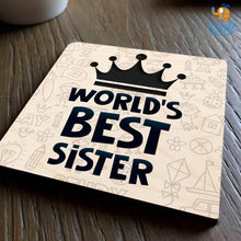 Load image into Gallery viewer, Best Sister Wooden Coasters
